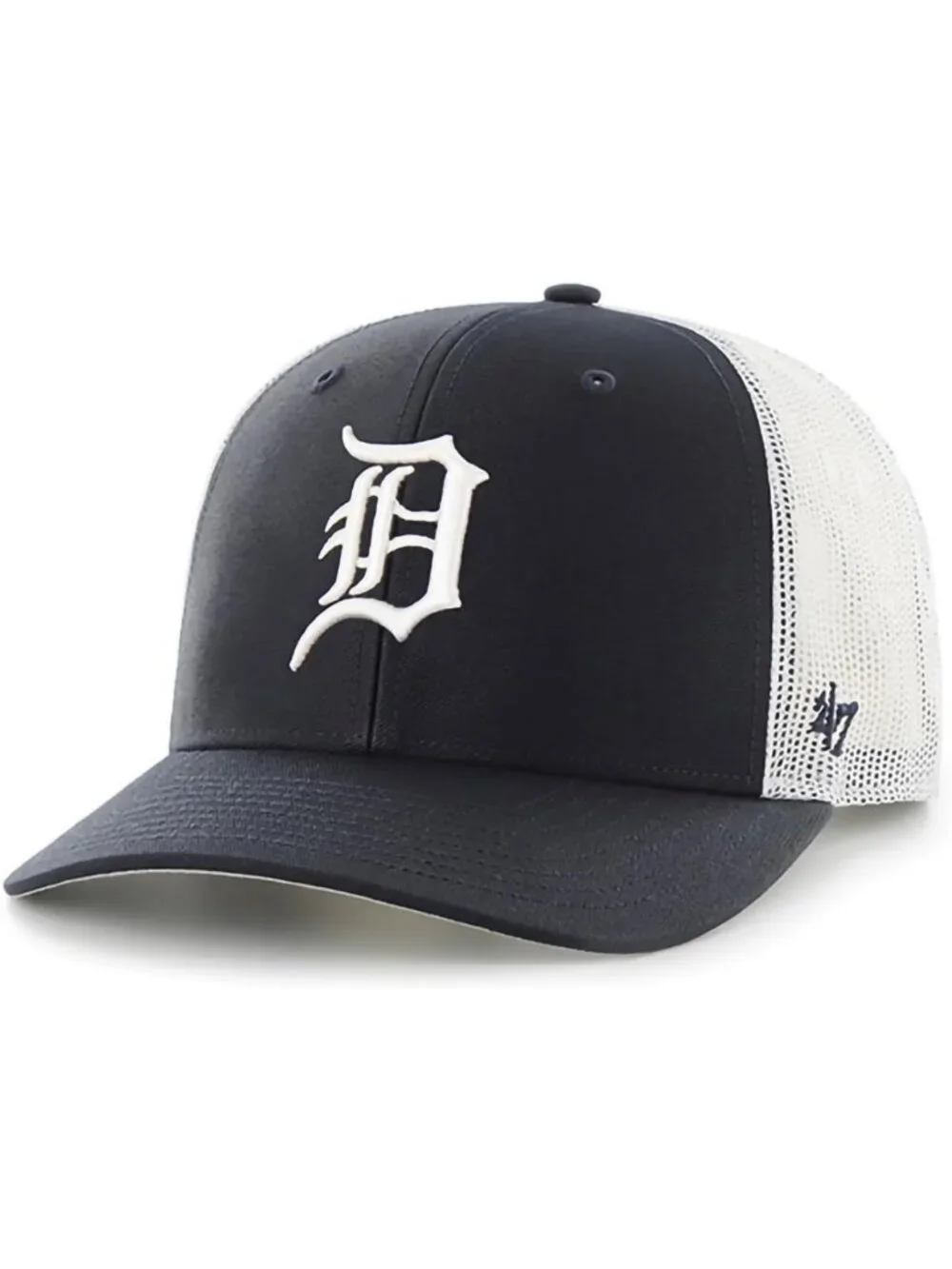 MLB Team Color Mesh Trucker Snapback Hat - Adjustable One Size Fits All, Navy